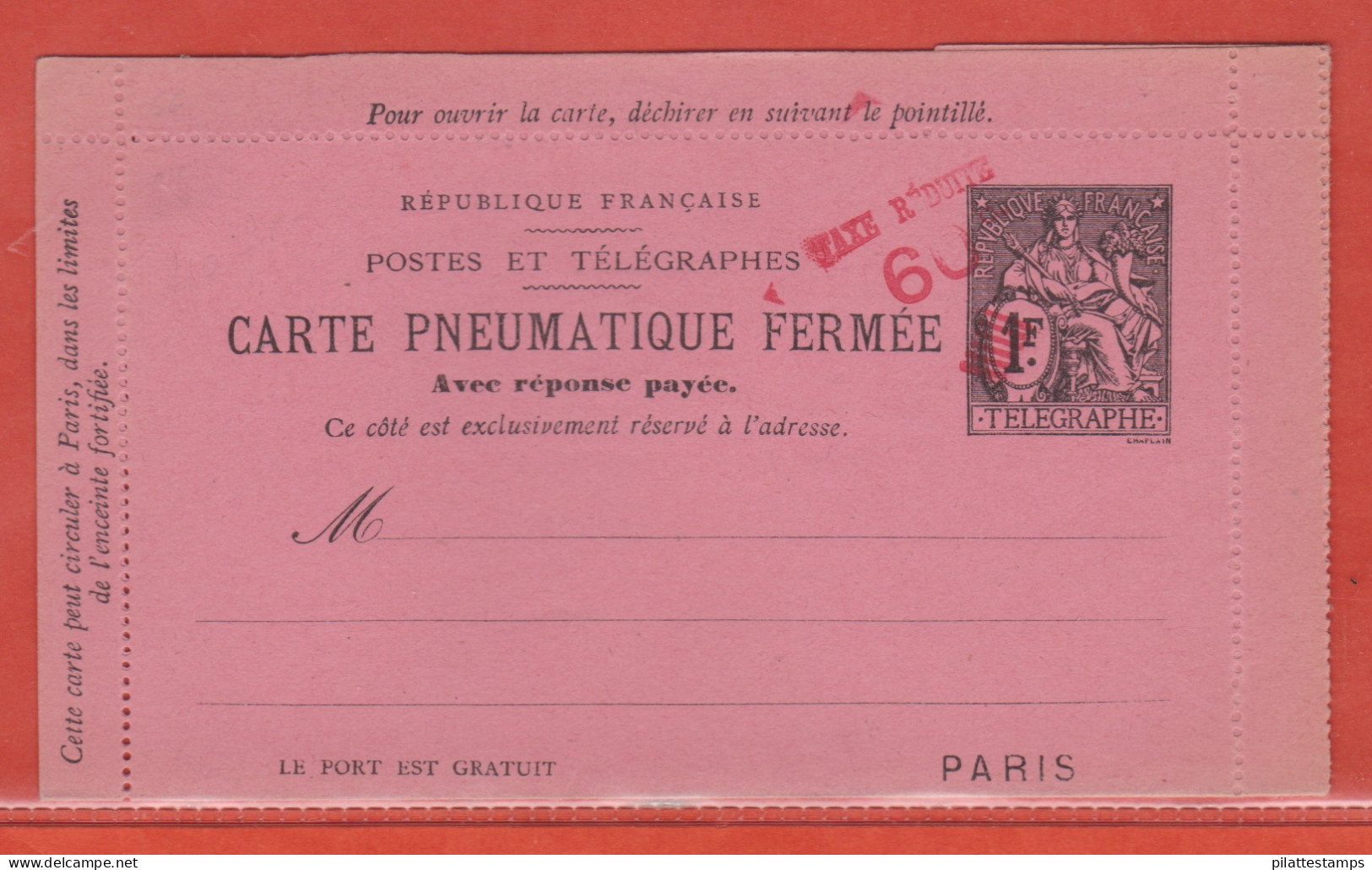 France Entier Postal 2589 CLPPRP Surcharge Déplacée Type Chaplain - Other & Unclassified