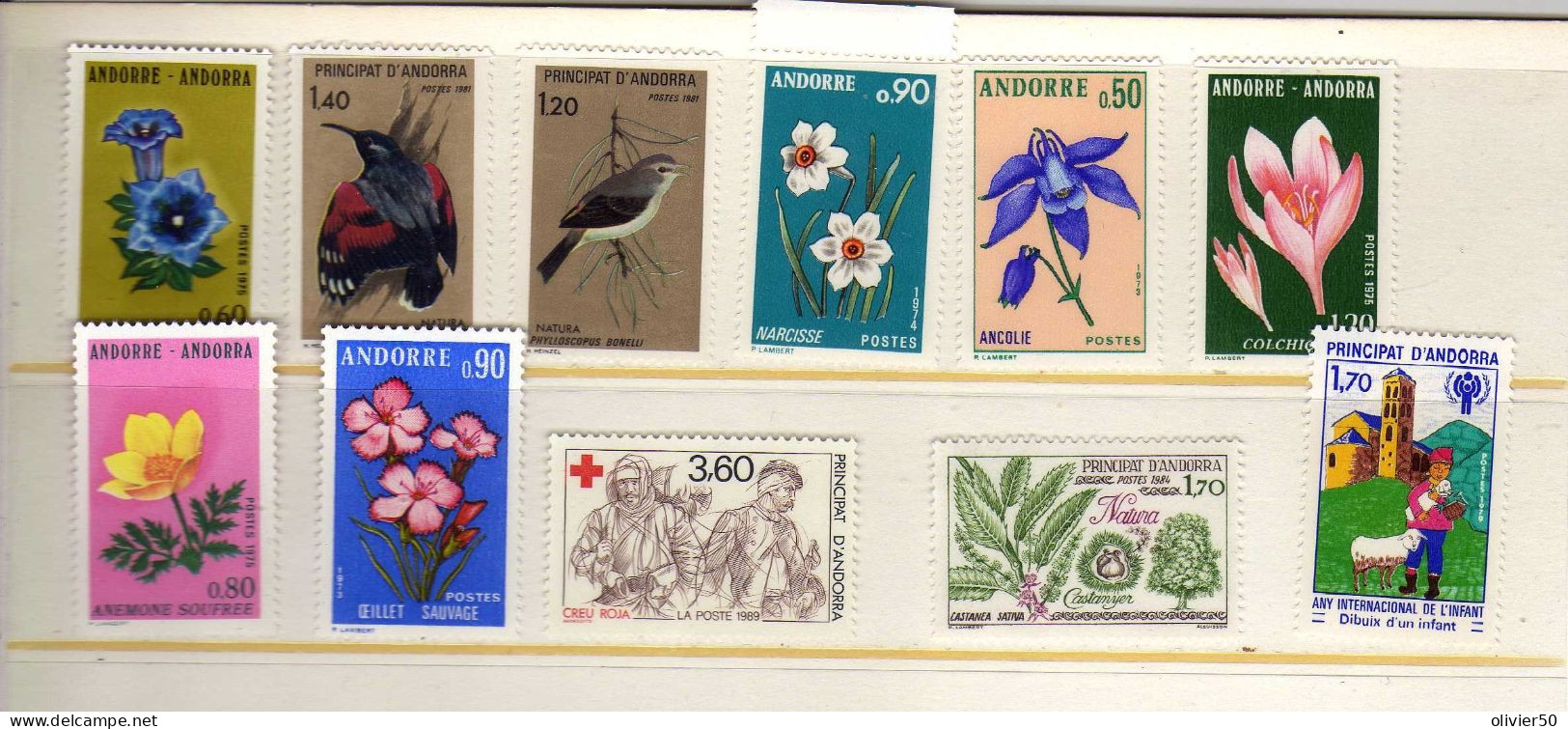 Andorre Francaise -  Faune - Flore - Croix-Rouge  -Neufs** - MNH  - - Ungebraucht