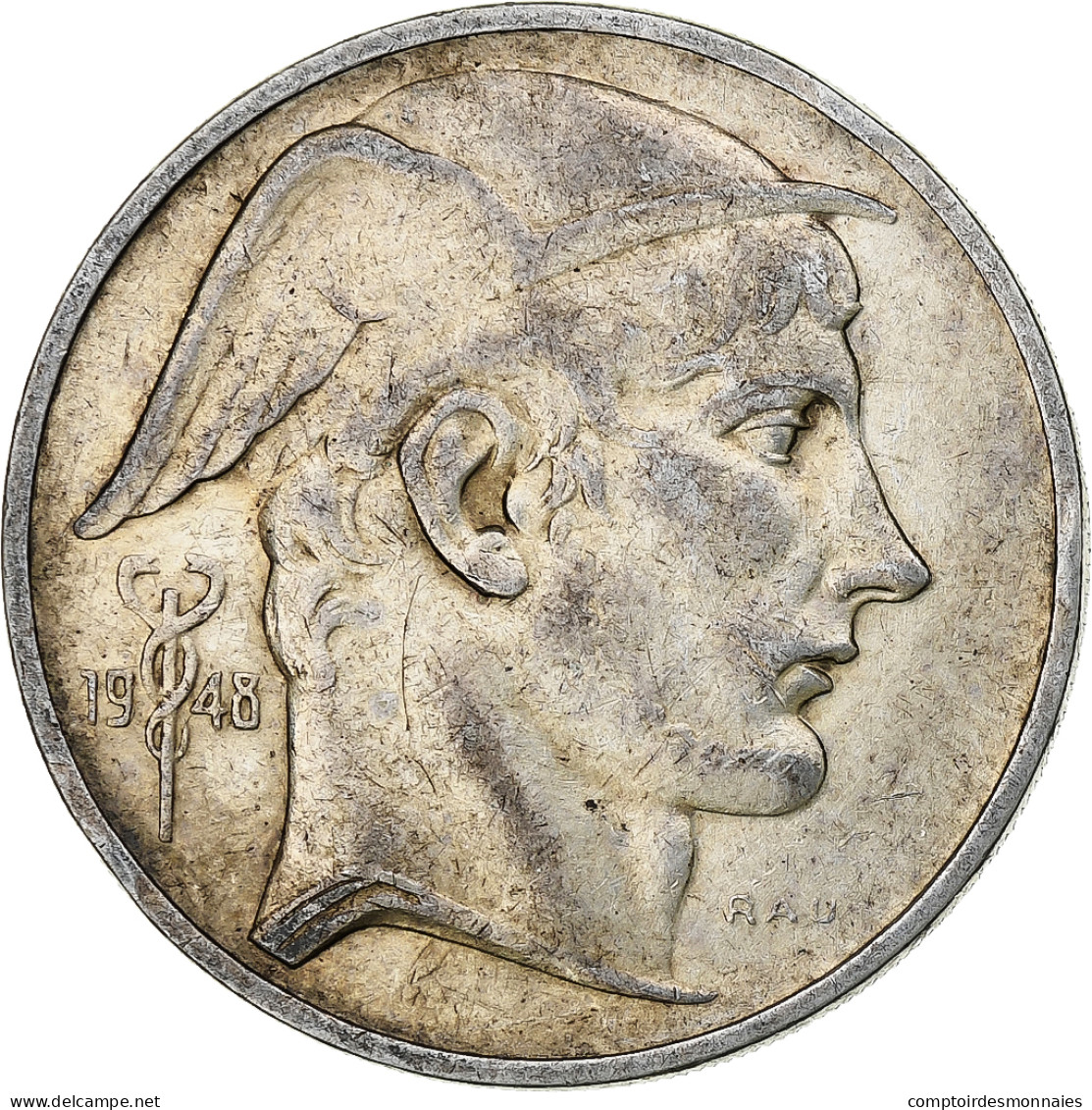 Belgique, Régence Prince Charles, 50 Francs, Mercure, 1948, Bruxelles, Argent - 50 Francs