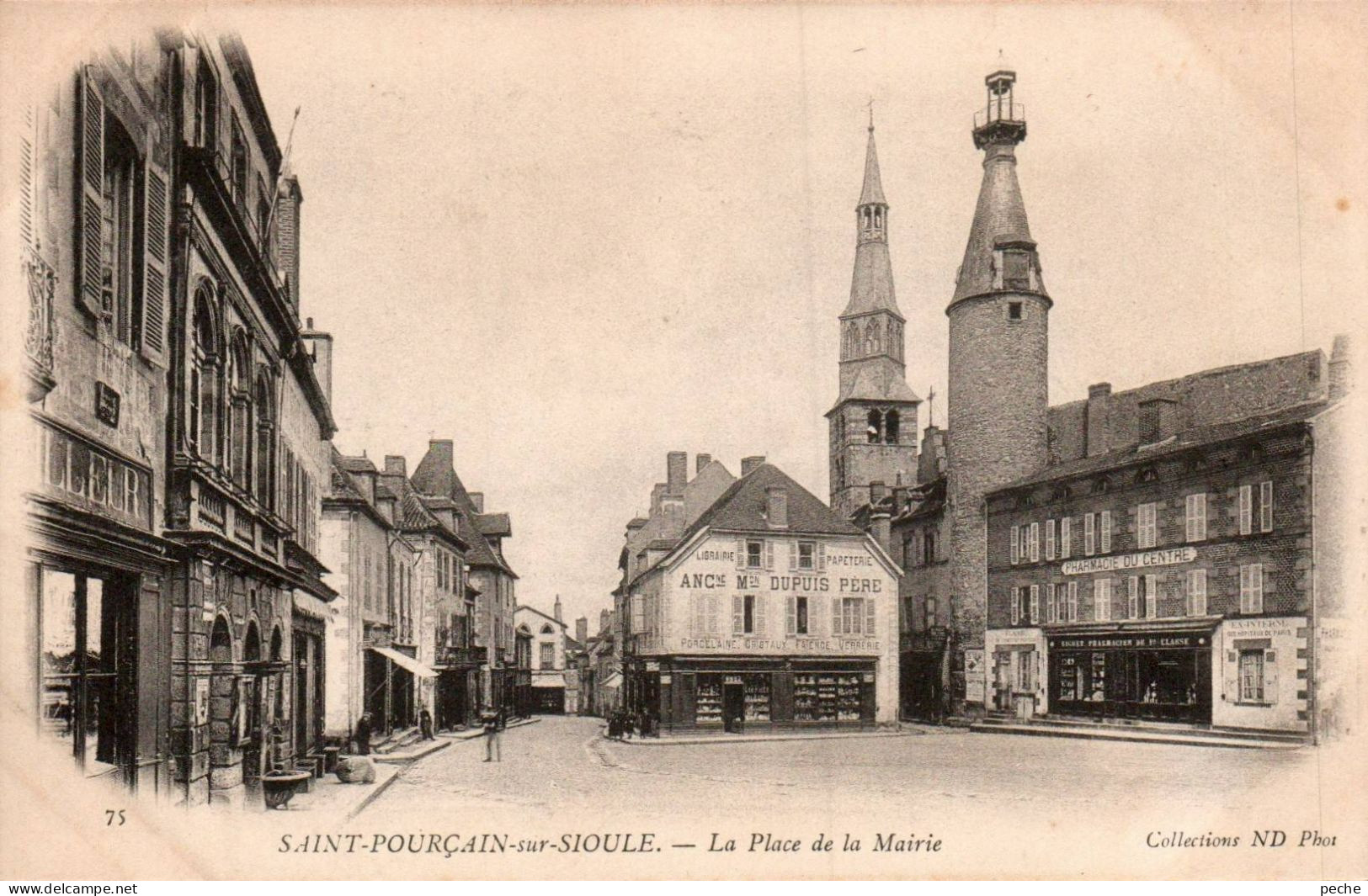 N°1371 W -cpa St Pourçain -la Place De La Mairie- - Andere & Zonder Classificatie