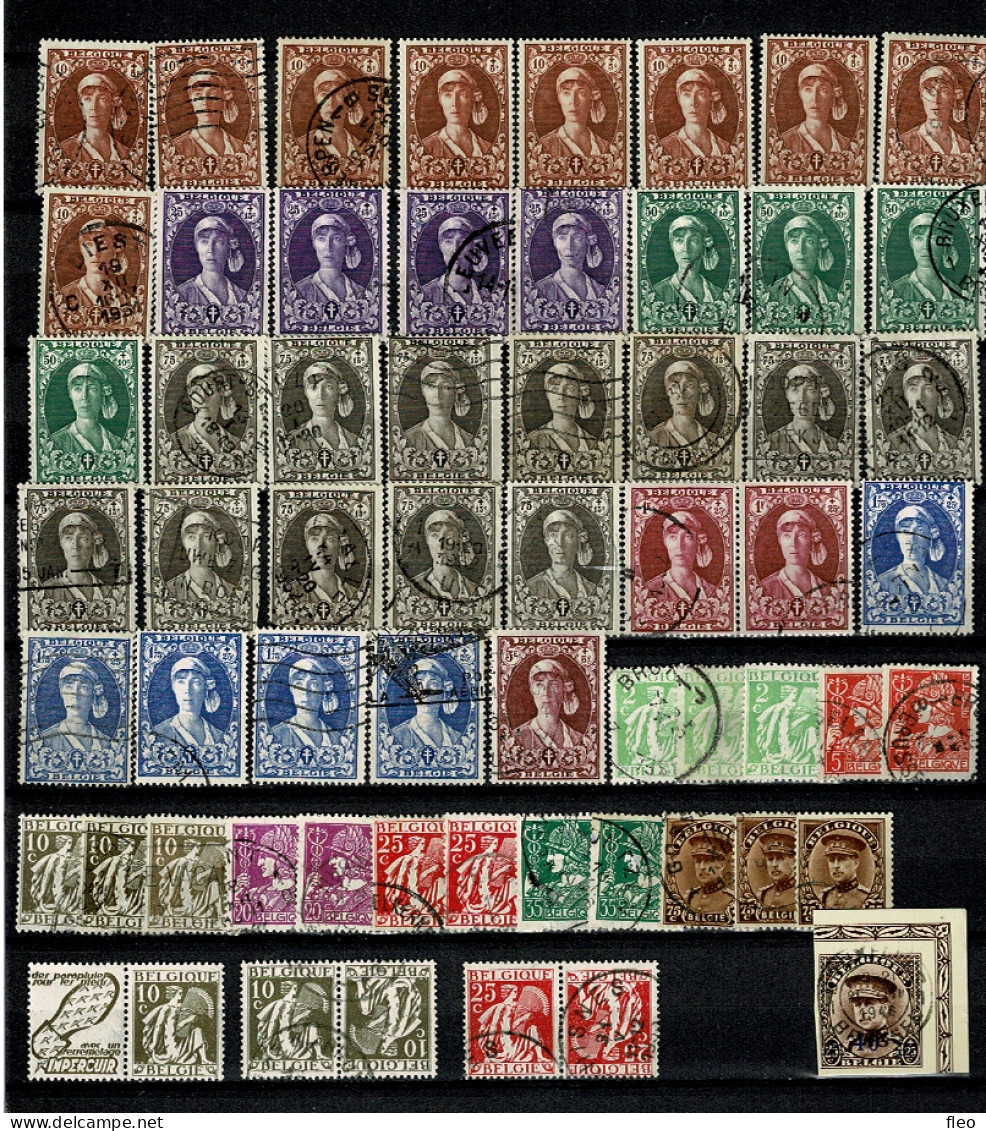 1931 326/332° & * Plus 335/340° Plus 341°  (lot 60 Timbres) : Elisabeth / Ceres /Leopold III - Used Stamps