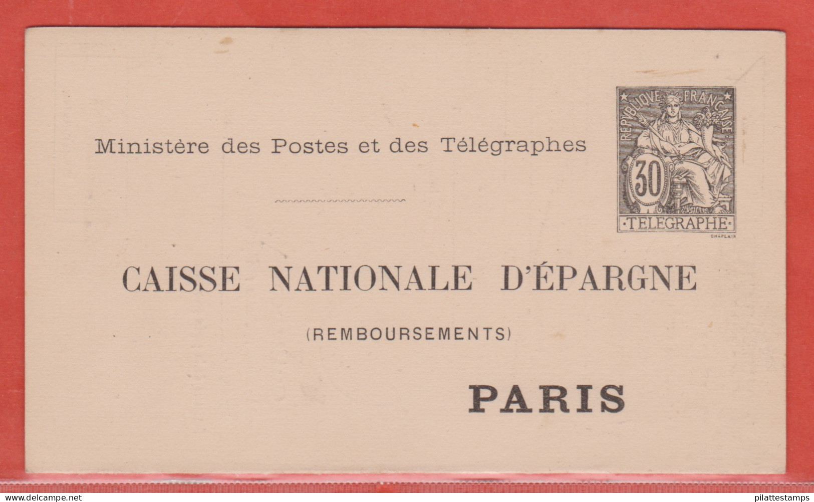 France Entier Postal 2780 PRPCE Type Chaplain - Autres & Non Classés