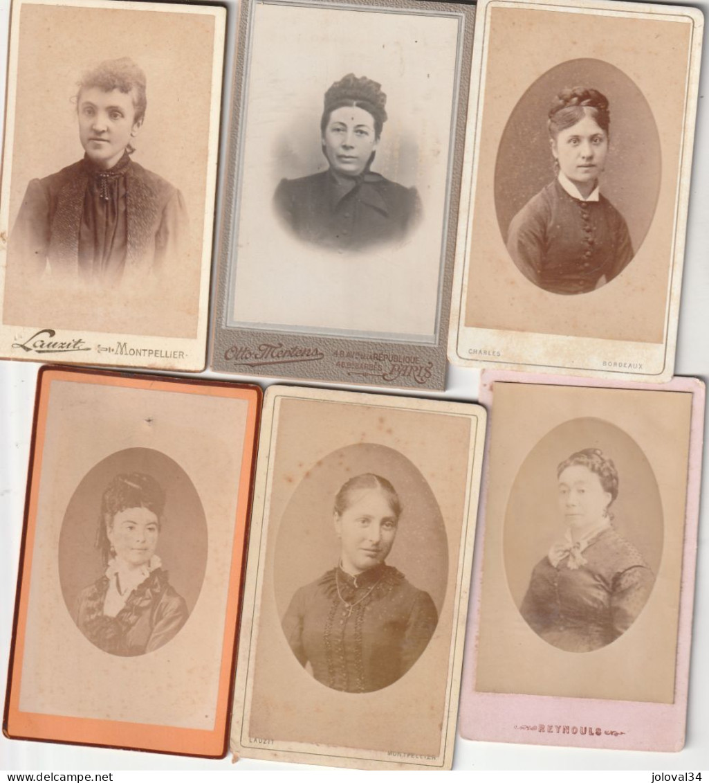 Lot N° 31 - 12 Photos Format CDV Femme - Alte (vor 1900)