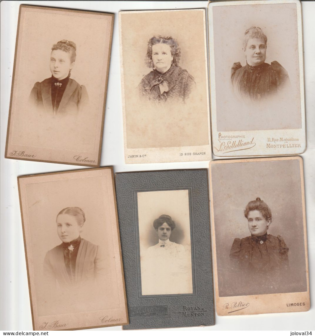 Lot N° 31 - 12 Photos Format CDV Femme - Alte (vor 1900)