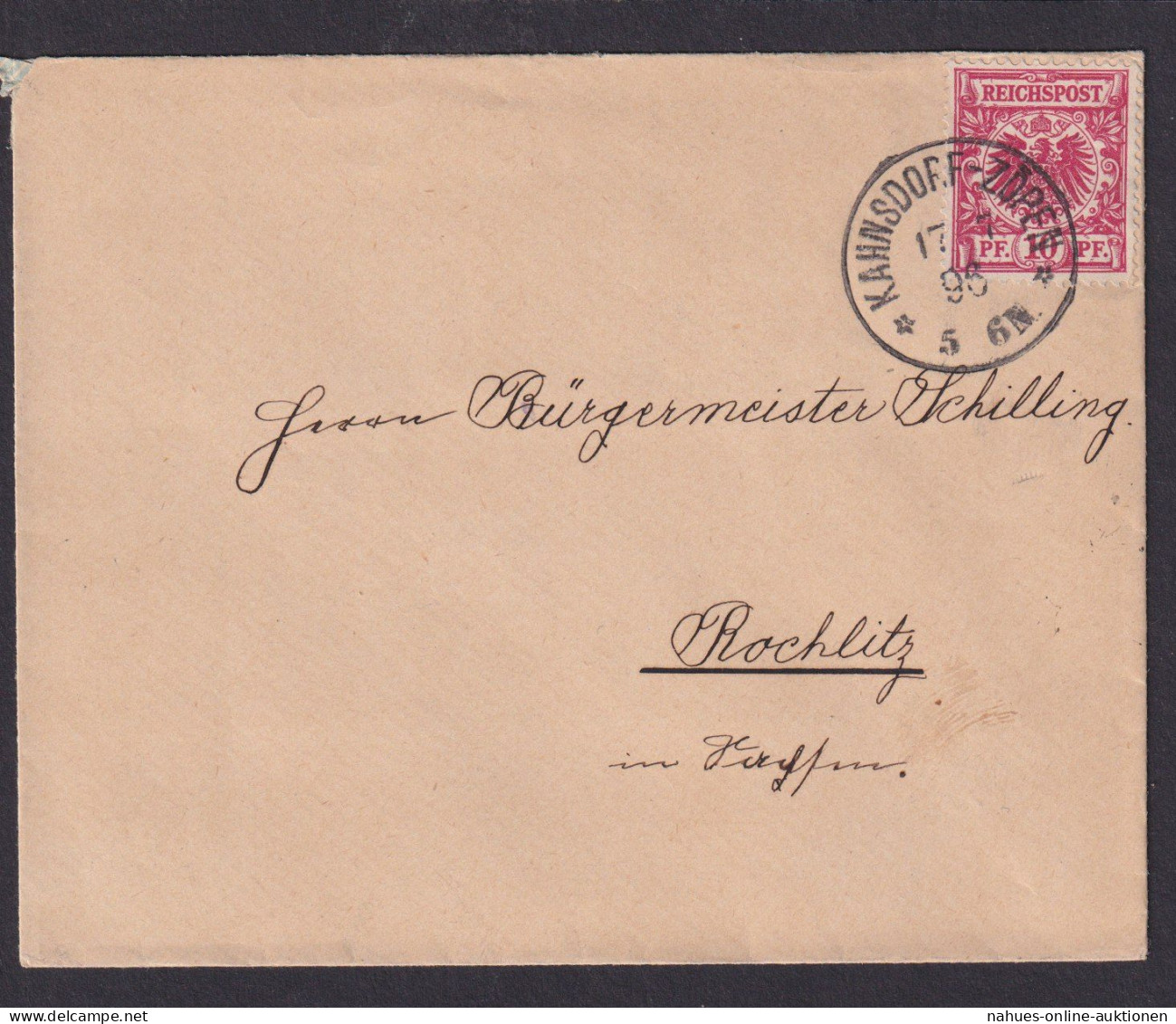 Kahnsdorf Zöpen Brandenburg Deutsches Reich Brief N. Rochlitz - Cartas & Documentos