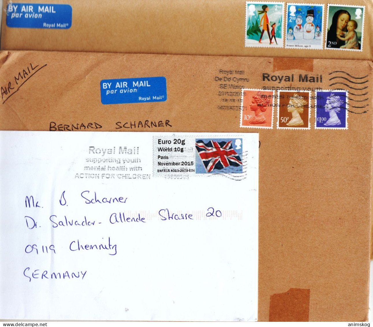 Großbritannien, 3 Briefe, Gelaufen / Great Britain, 3 Covers, Used - Cartas & Documentos