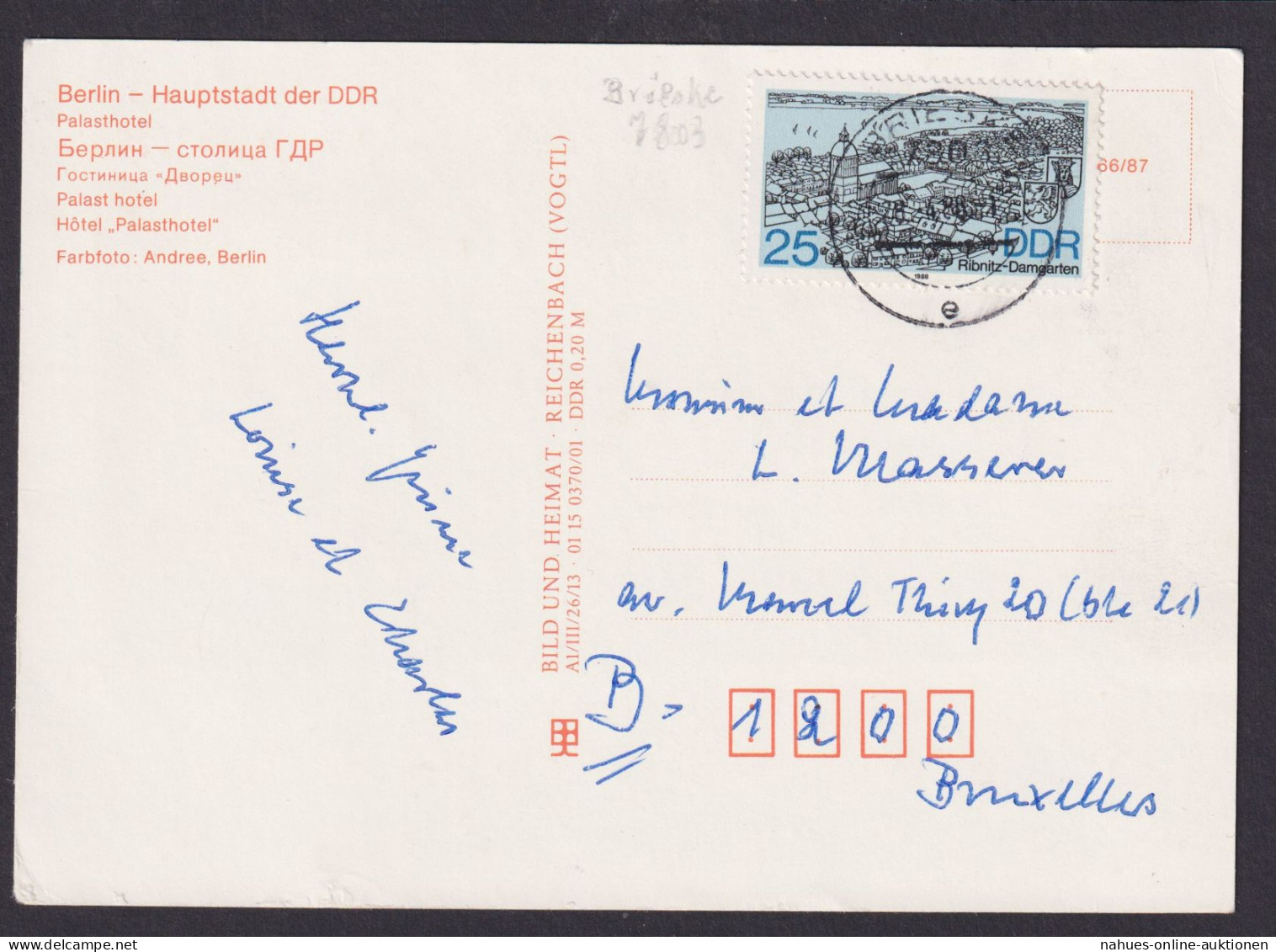 Brieske Brandenburg DDR Ansichtskarte N. Brüssel - Lettres & Documents