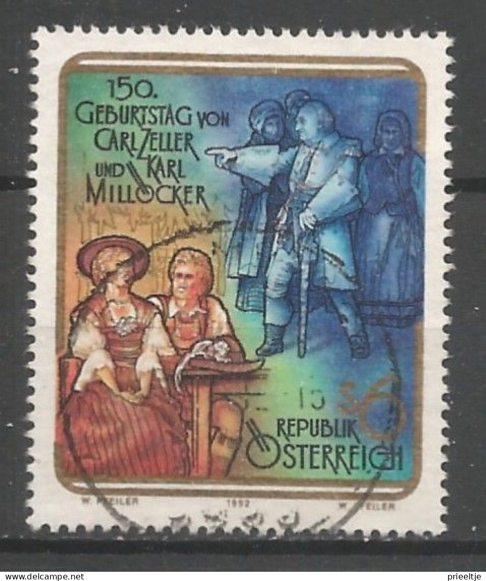 Austria - Oostenrijk 1992 C. Zeller & K. Millöcker Composers Y.T. 1890 (0) - Used Stamps