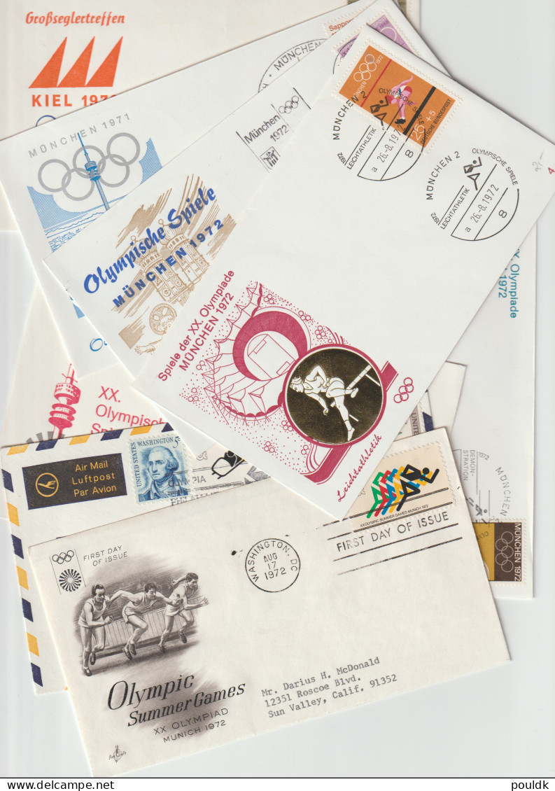 Olympic Games In München 1972 - 49 Covers & Cards. Postal Weight Approx 0,260 Kg. Please Read Sales Conditions - Verano 1972: Munich