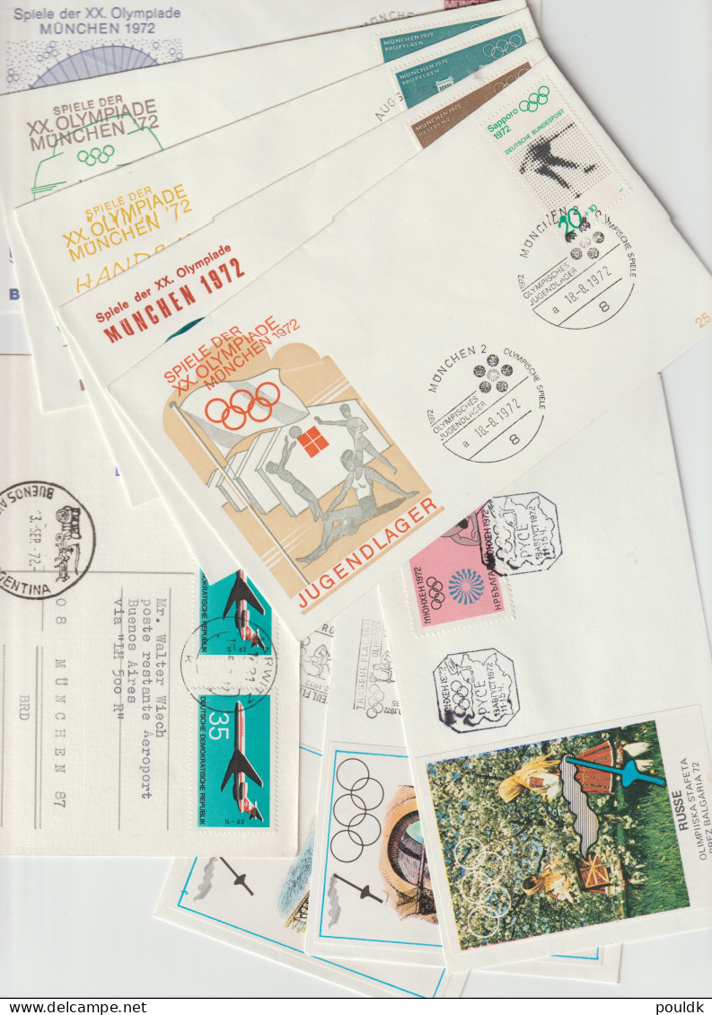 Olympic Games In München 1972 - 49 Covers & Cards. Postal Weight Approx 0,260 Kg. Please Read Sales Conditions - Estate 1972: Monaco