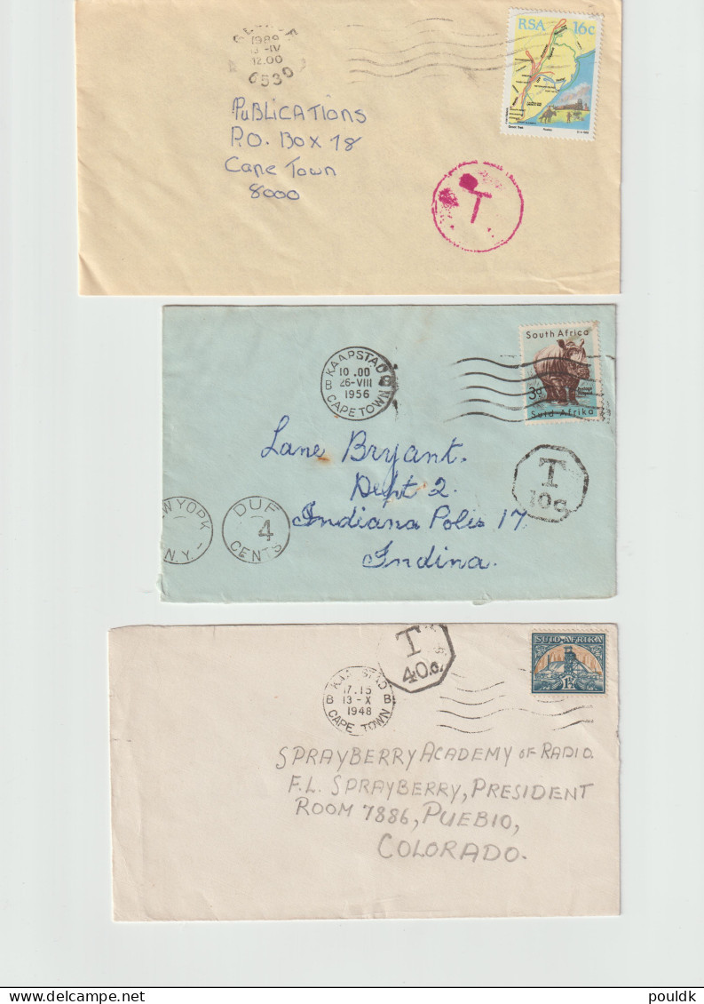 Ten Taxe Percue Covers From Whole World. Postal Weight 0,06 Kg. Please Read Sales Conditions Under Image Of  - Correo Postal