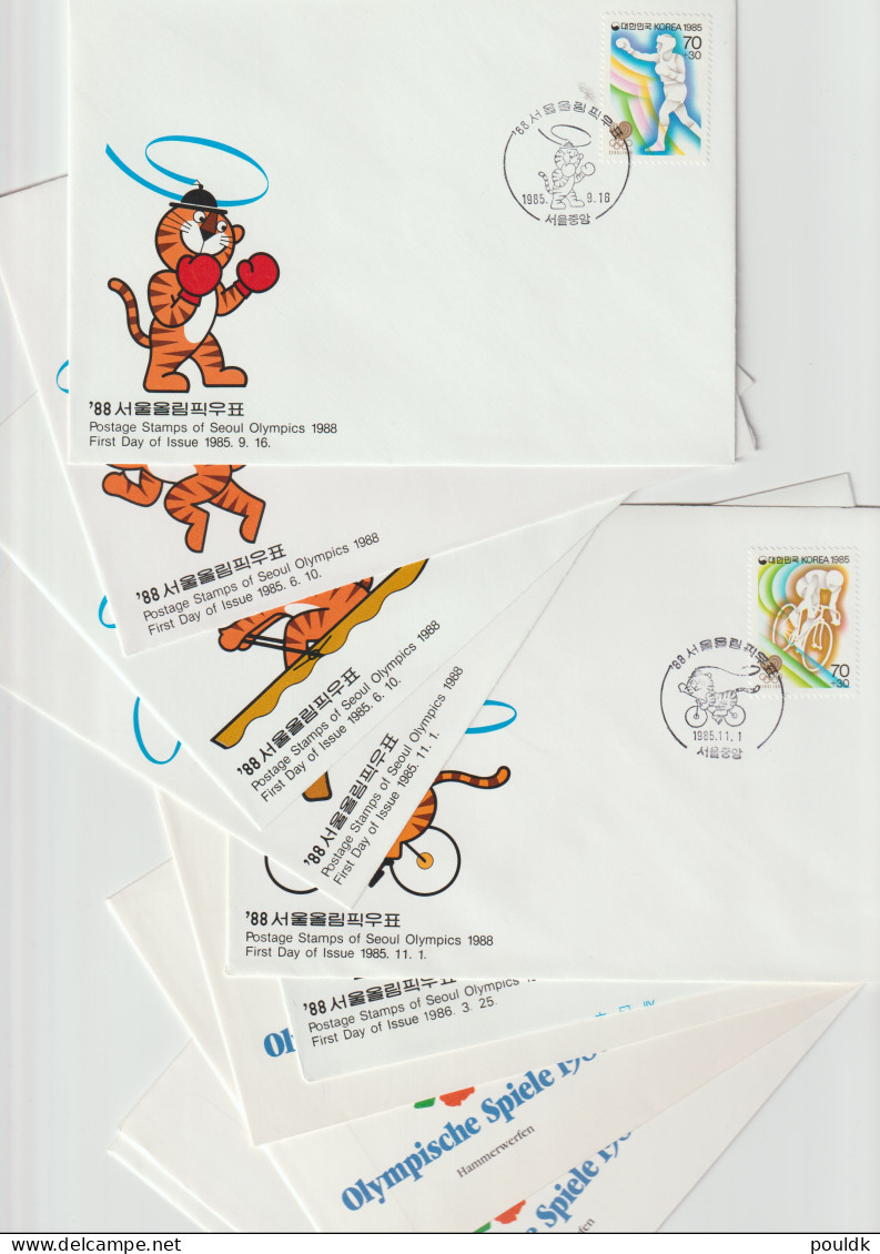 Olympic Games In Seoul 1988 - Ten Covers. Postal Weight Approx 0,080 Kg. Please Read Sales Conditions Under Image - Estate 1988: Seul