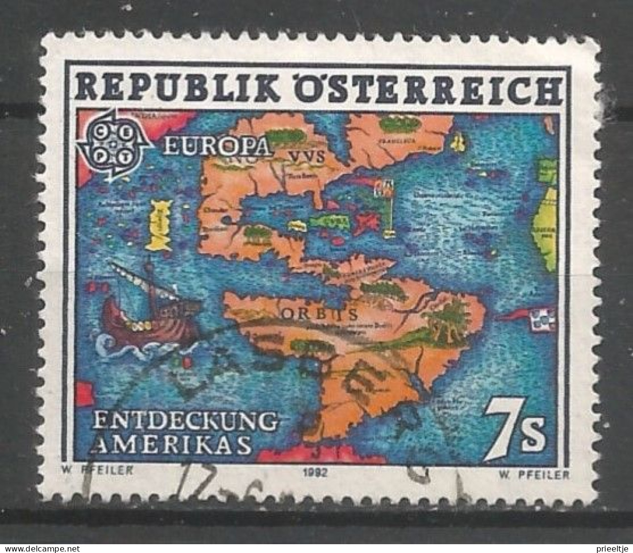 Austria - Oostenrijk 1992 Europa 500th Anniv. Discovery Of America Y.T. 1891 (0) - Used Stamps