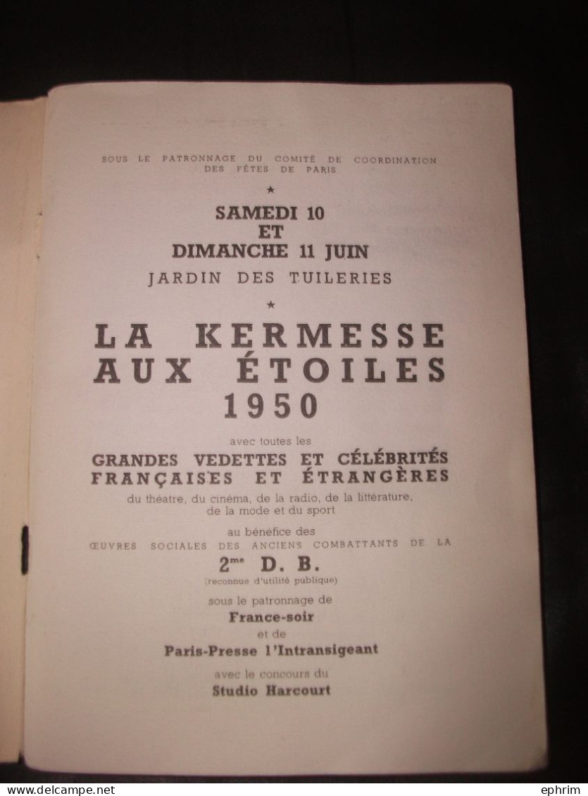 La Kermesse Aux Etoiles 1950 Carnet D'Autographes Autographe Acteur Stan Laurel Serge Reggiani Lucy May Veronica Bell... - Autres & Non Classés