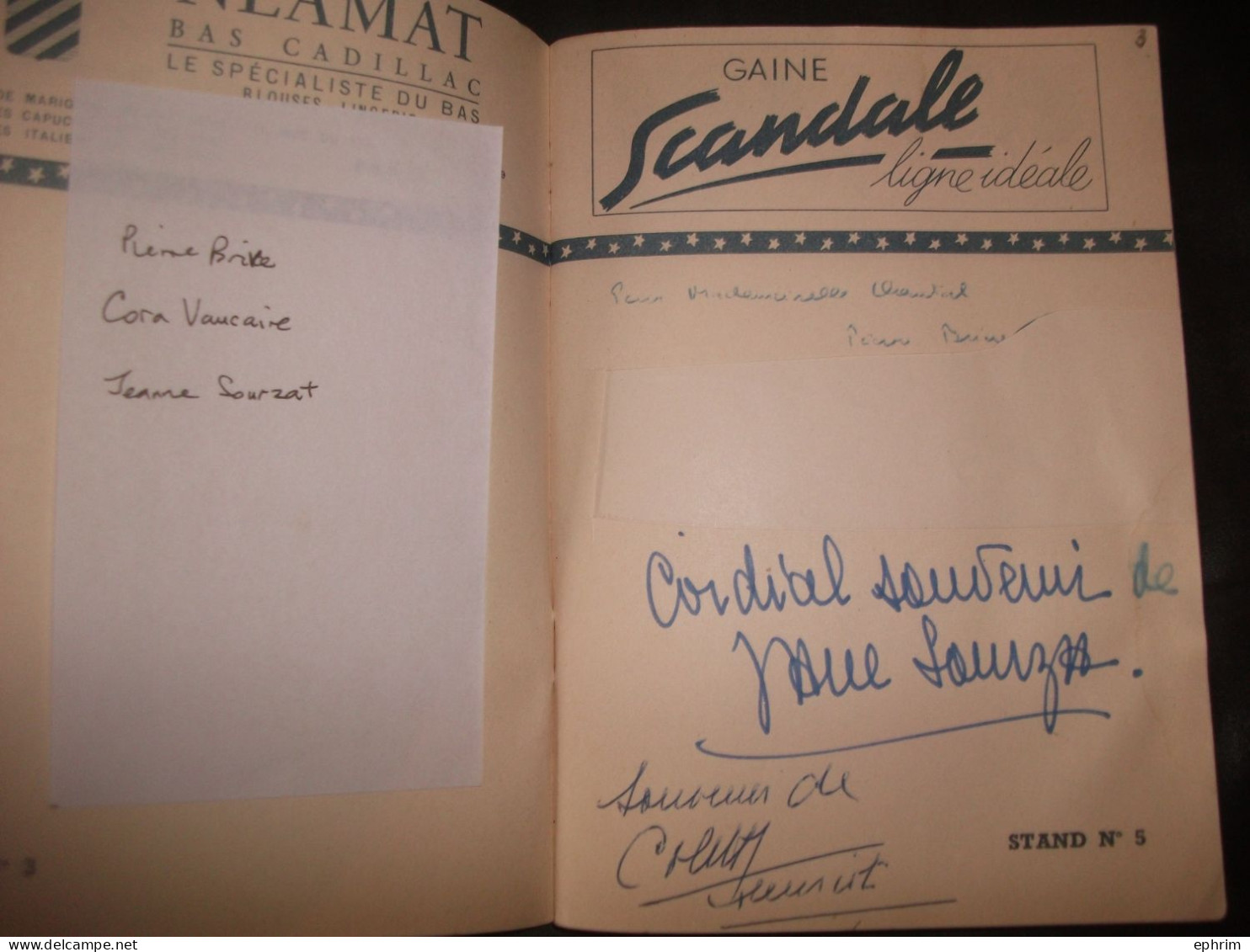 La Kermesse Aux Etoiles 1950 Carnet D'Autographes Autographe Acteur Stan Laurel Serge Reggiani Lucy May Veronica Bell... - Sonstige & Ohne Zuordnung