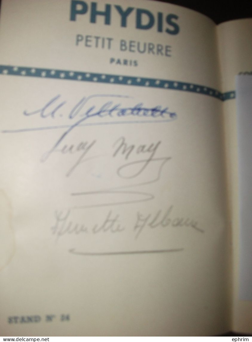 La Kermesse aux Etoiles 1950 Carnet d'Autographes Autographe Acteur Stan Laurel Serge Reggiani Lucy May Veronica Bell...