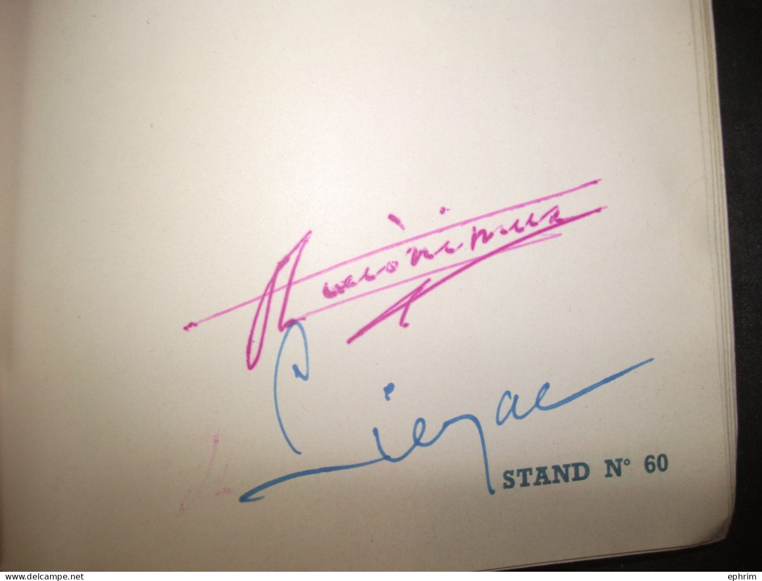 La Kermesse aux Etoiles 1950 Carnet d'Autographes Autographe Acteur Stan Laurel Serge Reggiani Lucy May Veronica Bell...