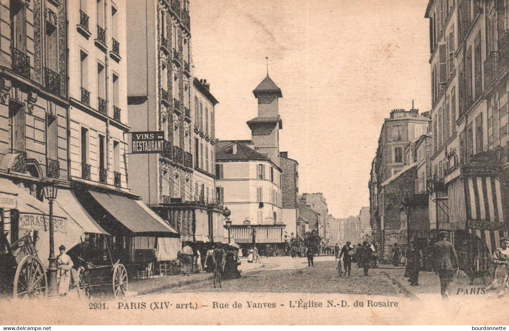 -75-PARIS XIV- Rue De Vanves -L'Eglise N.D. Du Rosaire - Arrondissement: 14