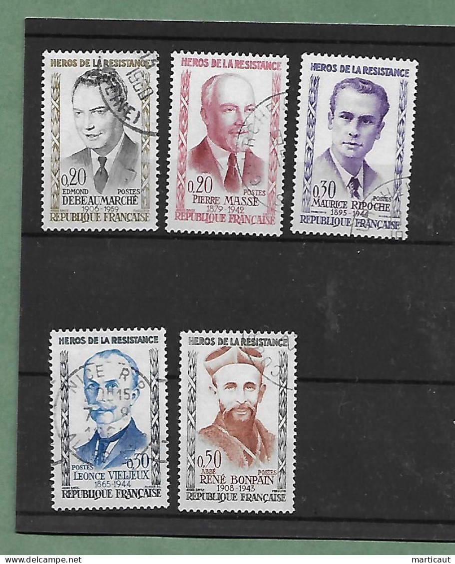 YT1248/52 + YT 1253/56 Oblitérés Vendus En L'état - Année 1960 - Used Stamps