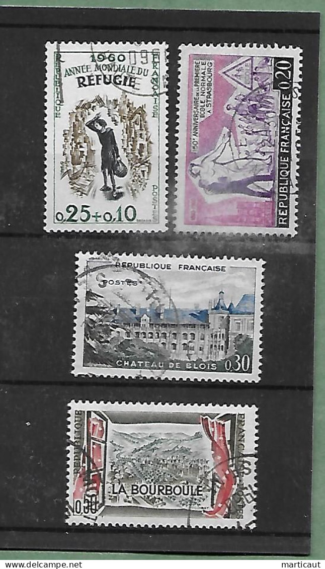 YT1248/52 + YT 1253/56 Oblitérés Vendus En L'état - Année 1960 - Used Stamps