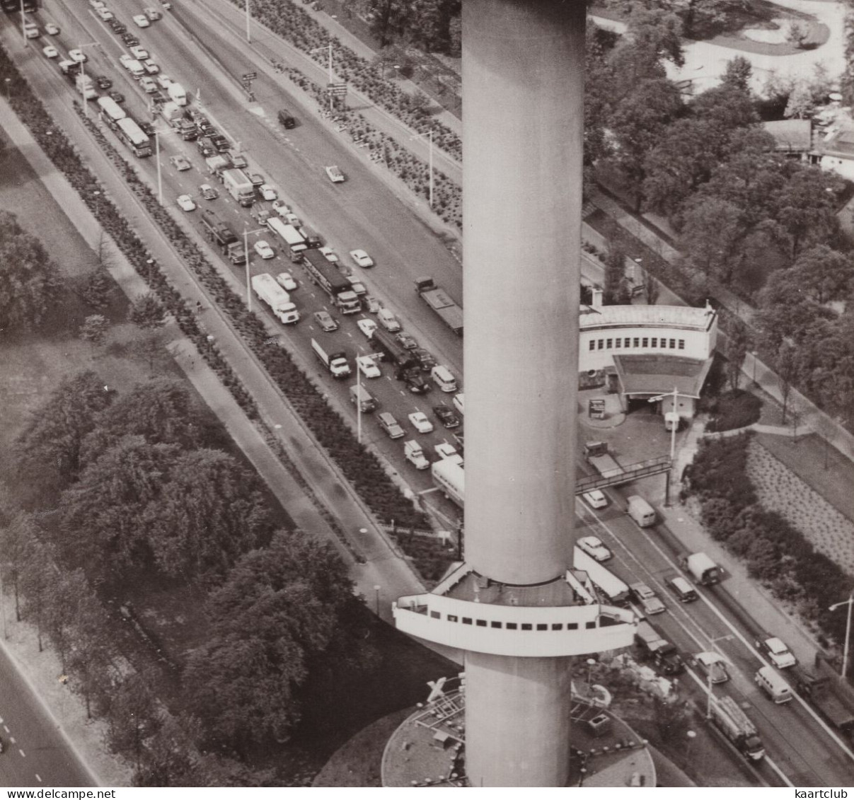 Gezicht Op Euromast, Rotterdam: VW T1-BUS, 1200 KÄFER/COX, DAF TRUCK, CITROËN 2CV AZU, AUTOBUS Etc. - (Holland) - Passenger Cars