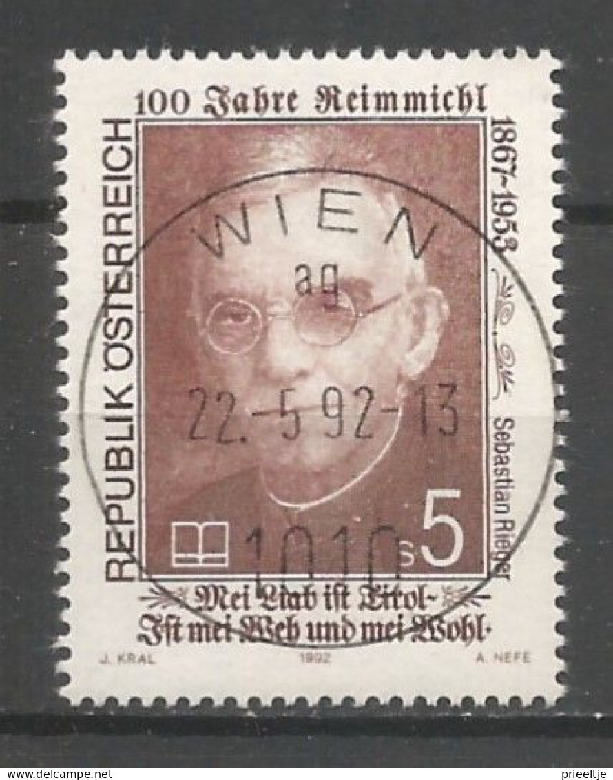 Austria - Oostenrijk 1992 S. Rieger Y.T. 1897 (0) - Used Stamps
