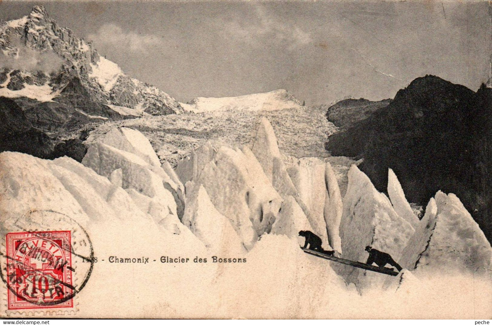 N°1376 W -cpa Chamonix Mont Blanc -glacier Des Bossons- - Chamonix-Mont-Blanc