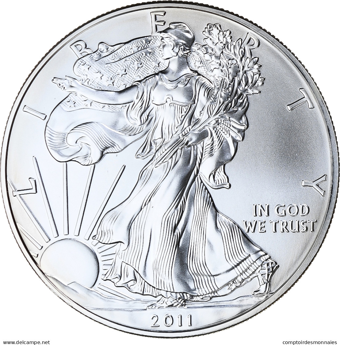 États-Unis, 1 Dollar, 1 Oz, Silver Eagle, 2011, Philadelphie, Argent, FDC - Plata