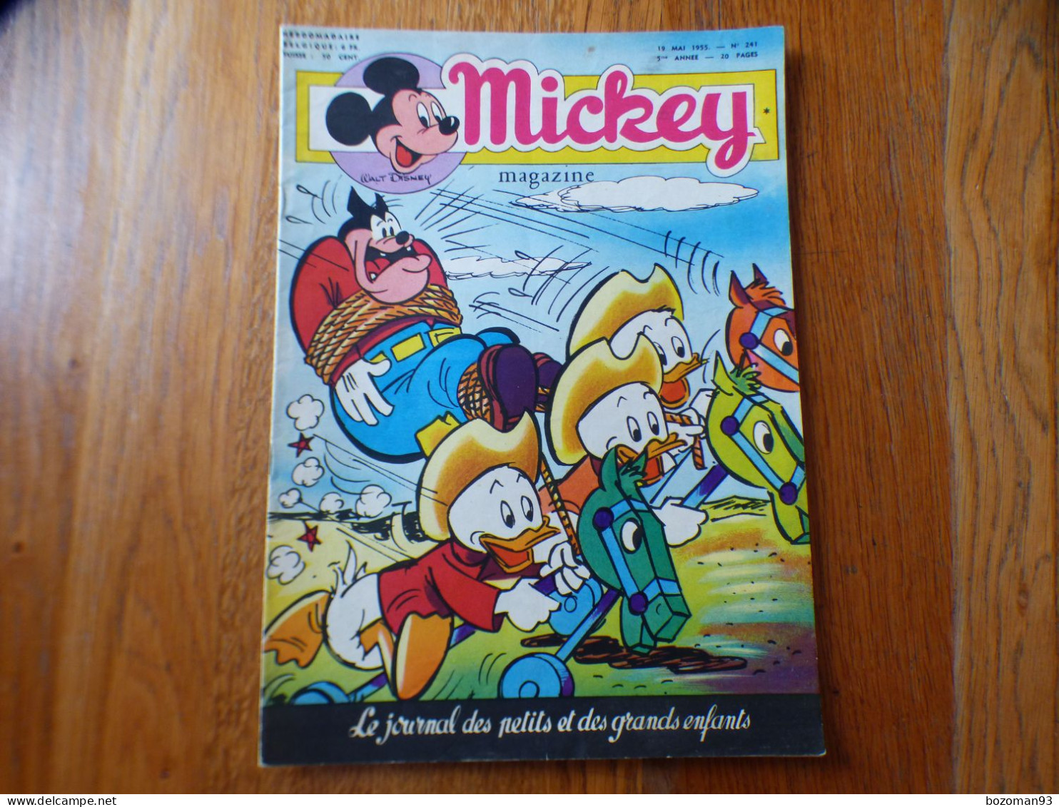 JOURNAL MICKEY BELGE N° 241  Du 19/05/1955 COVER - Journal De Mickey