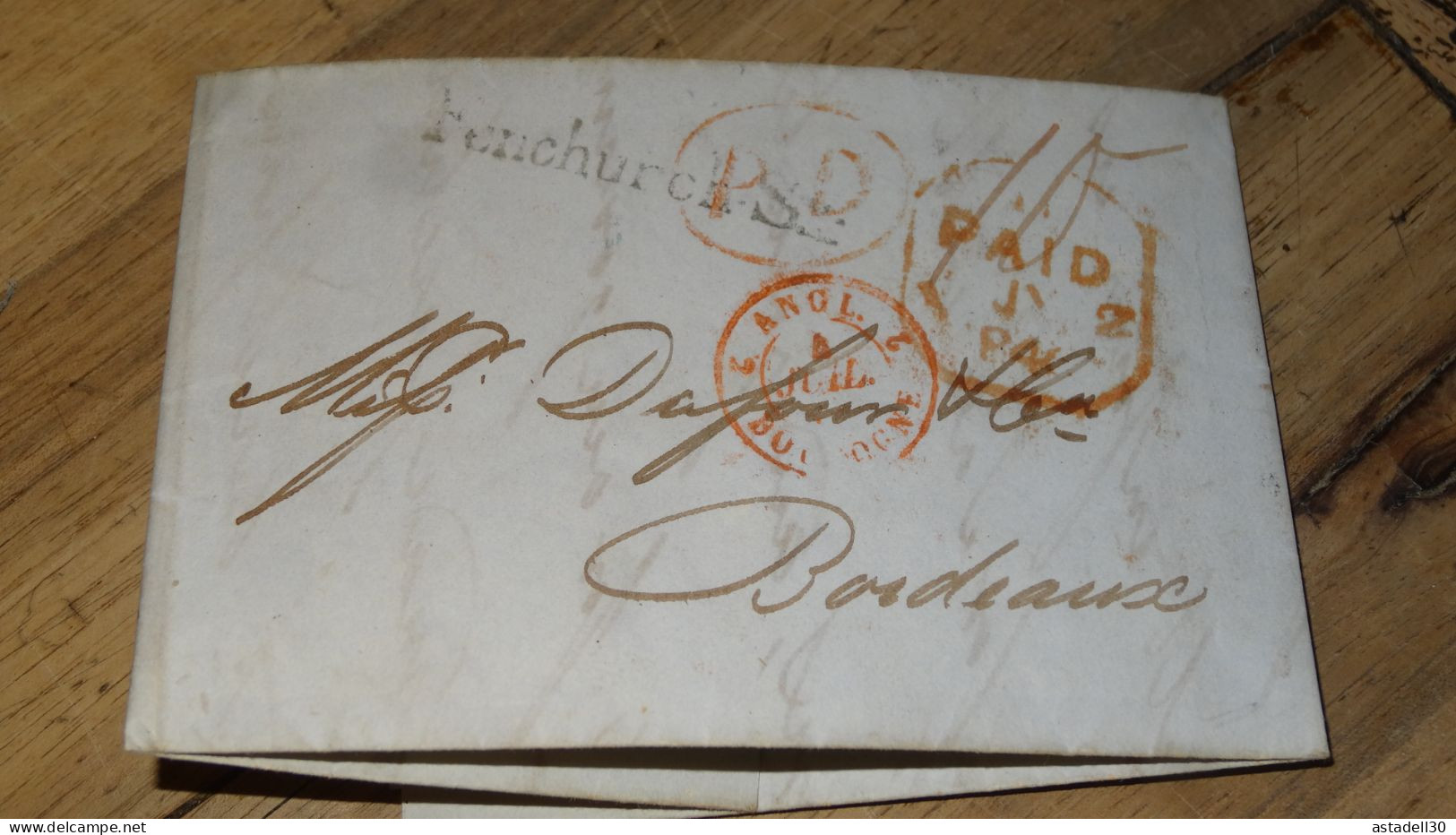 Lettre De LONDRES - 1846 ......... ..... 240424 ....... CL-13-3 - ...-1840 Prephilately