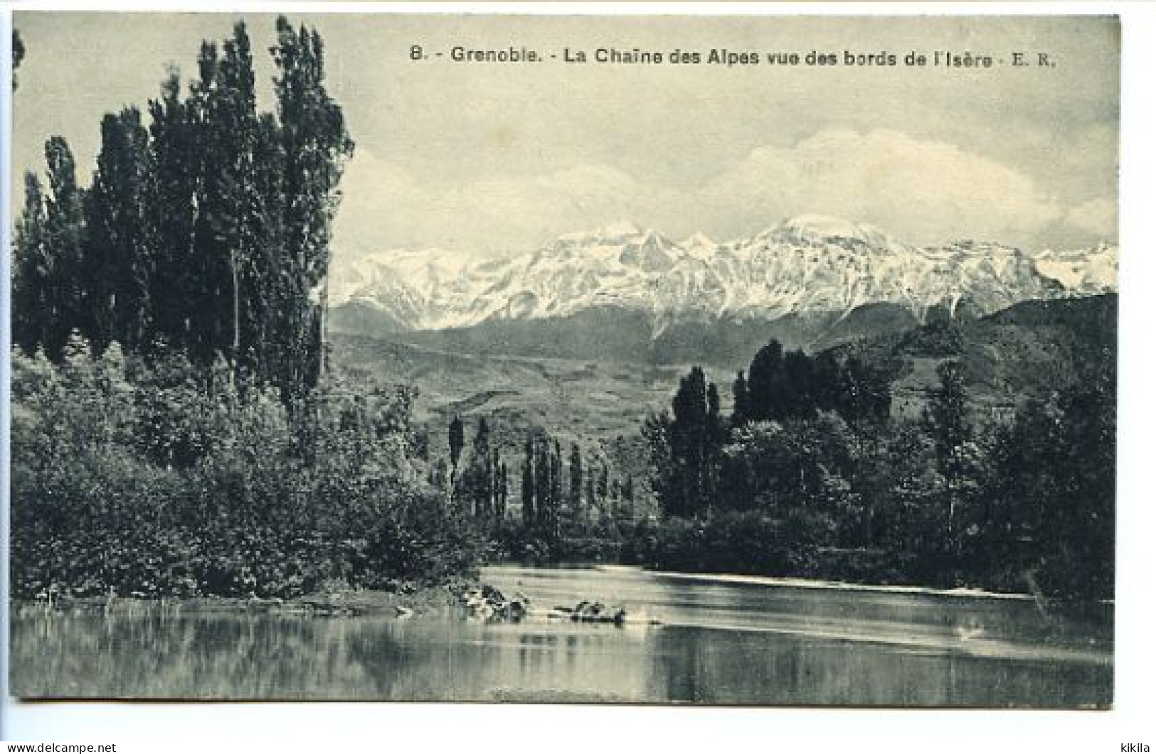 CPA 9 X 14 Isère GRENOBLE  La Chaîne Des Alpes  Vue Des Bords De L'Isère - Grenoble