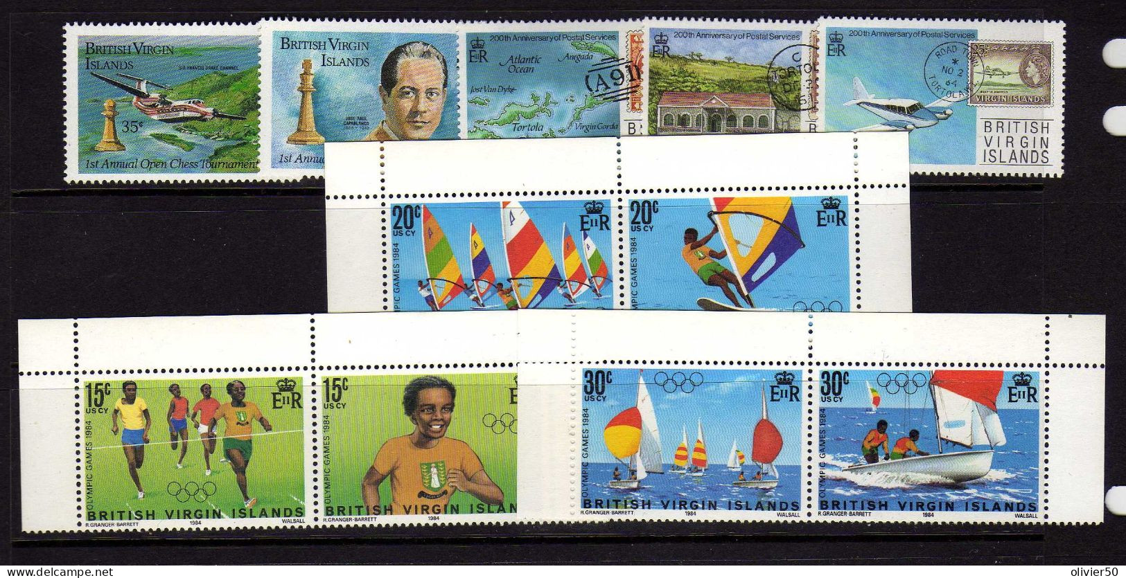 Iles Vierges Britanniques - Jeux Olympiques - Service Postal -  Echecs -Neufs** - MNH  - - British Virgin Islands