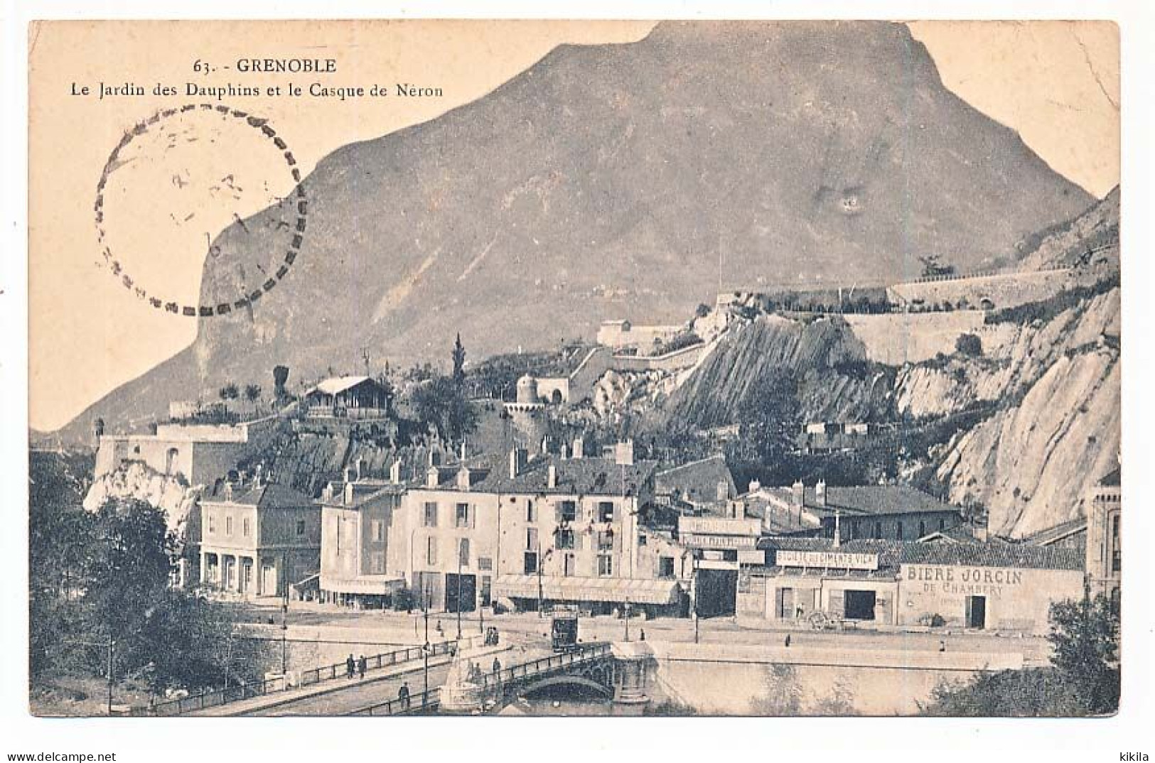 CPA 9 X 14  Isère  GRENOBLE Le Jardin Des Dauphins Et Le Casque Du Néron  Ciments Vicat  Bière Jorcin - Grenoble