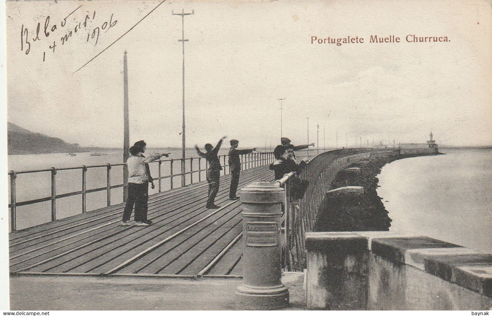 ESP181  --  PORTUGALETE MUELLE CHURRUCA  --  1906 - Vizcaya (Bilbao)