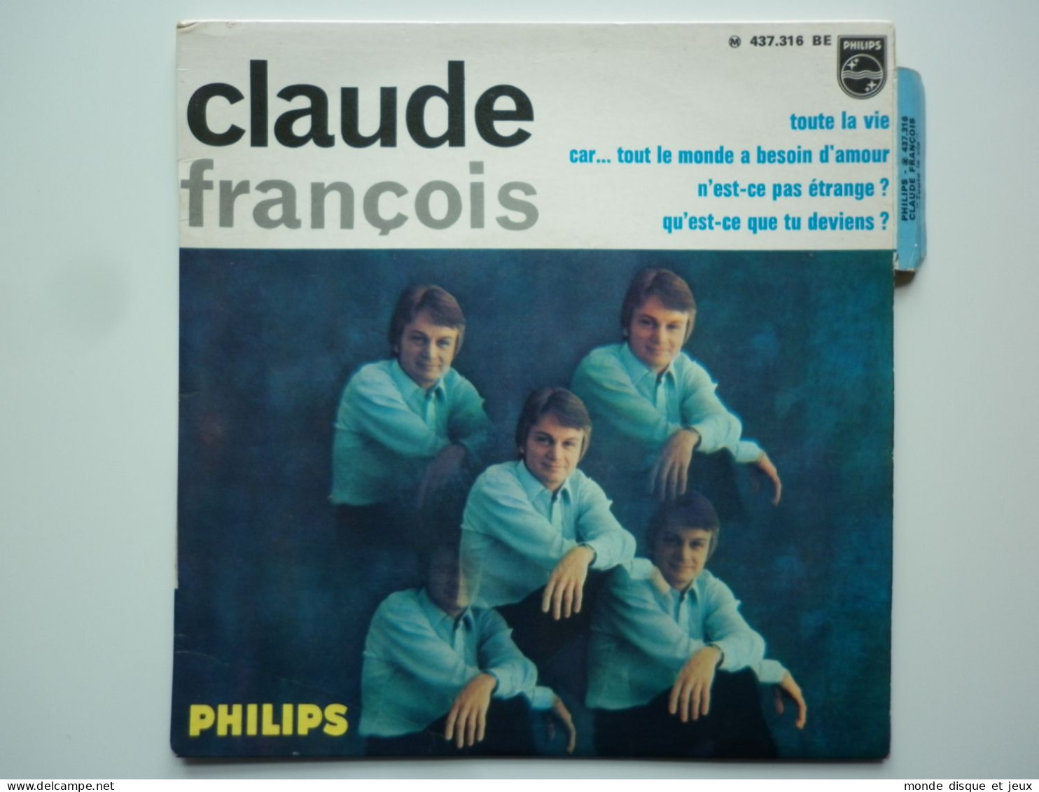 Claude François 45Tours EP Vinyle Toute La Vie - 45 G - Maxi-Single