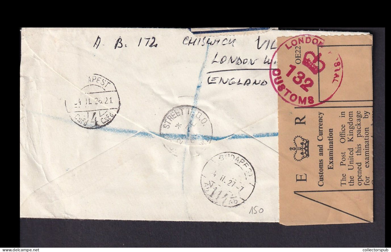 ENGLAND 1954. Nice Registered Cover To Hungary - Storia Postale