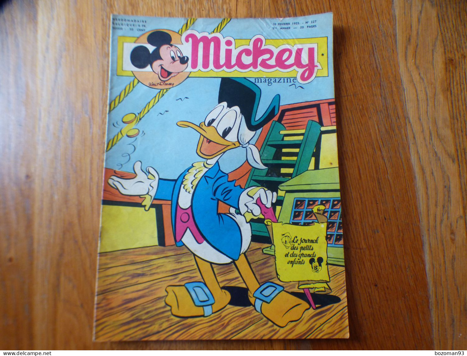 JOURNAL MICKEY BELGE N° 227 Du 10/02/1955 COVER DONALD - Journal De Mickey
