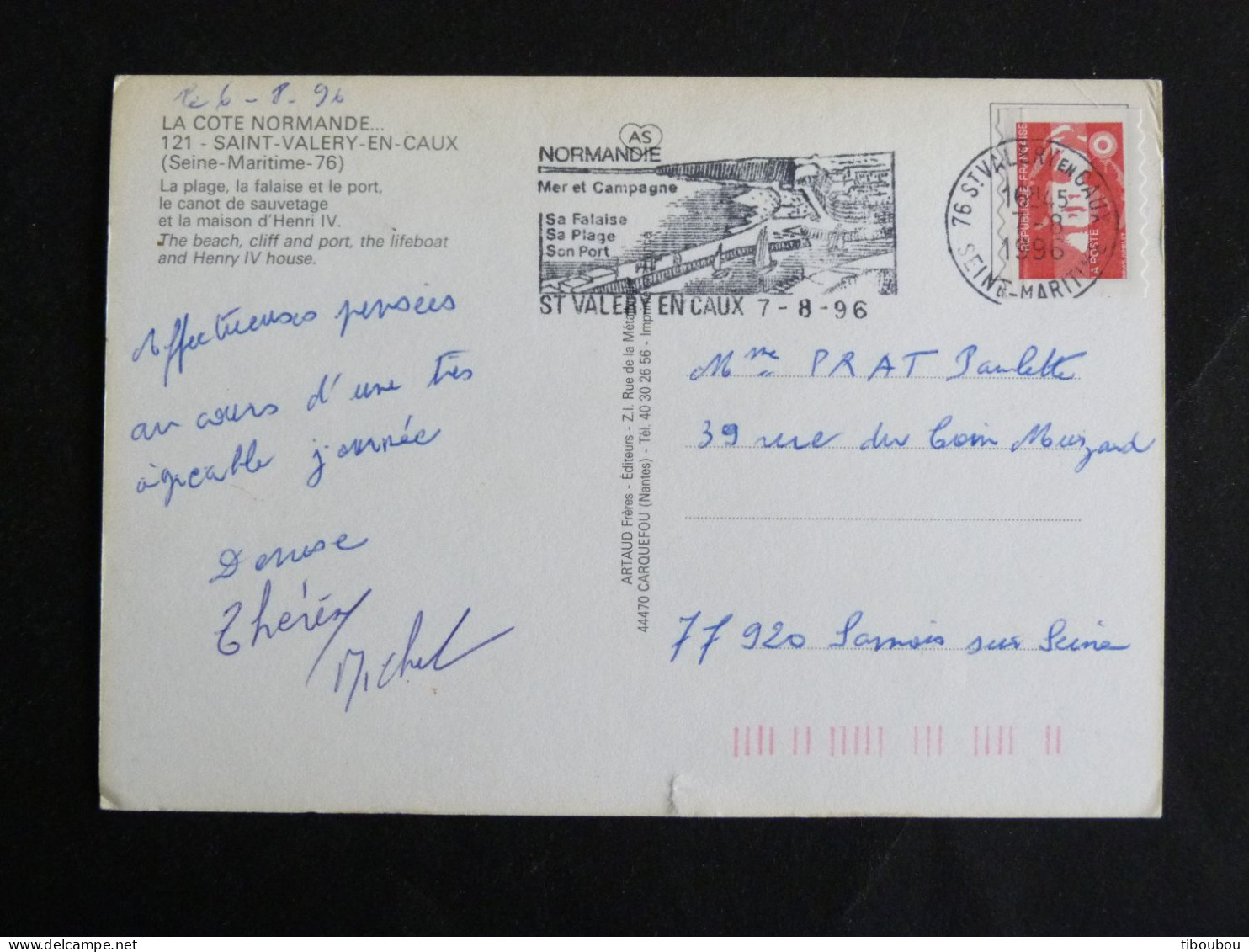 SAINT VALERY EN CAUX - SEINE MARITIME - FLAMME SUR MARIANNE BRIAT - MULTIVUES - Mechanical Postmarks (Advertisement)