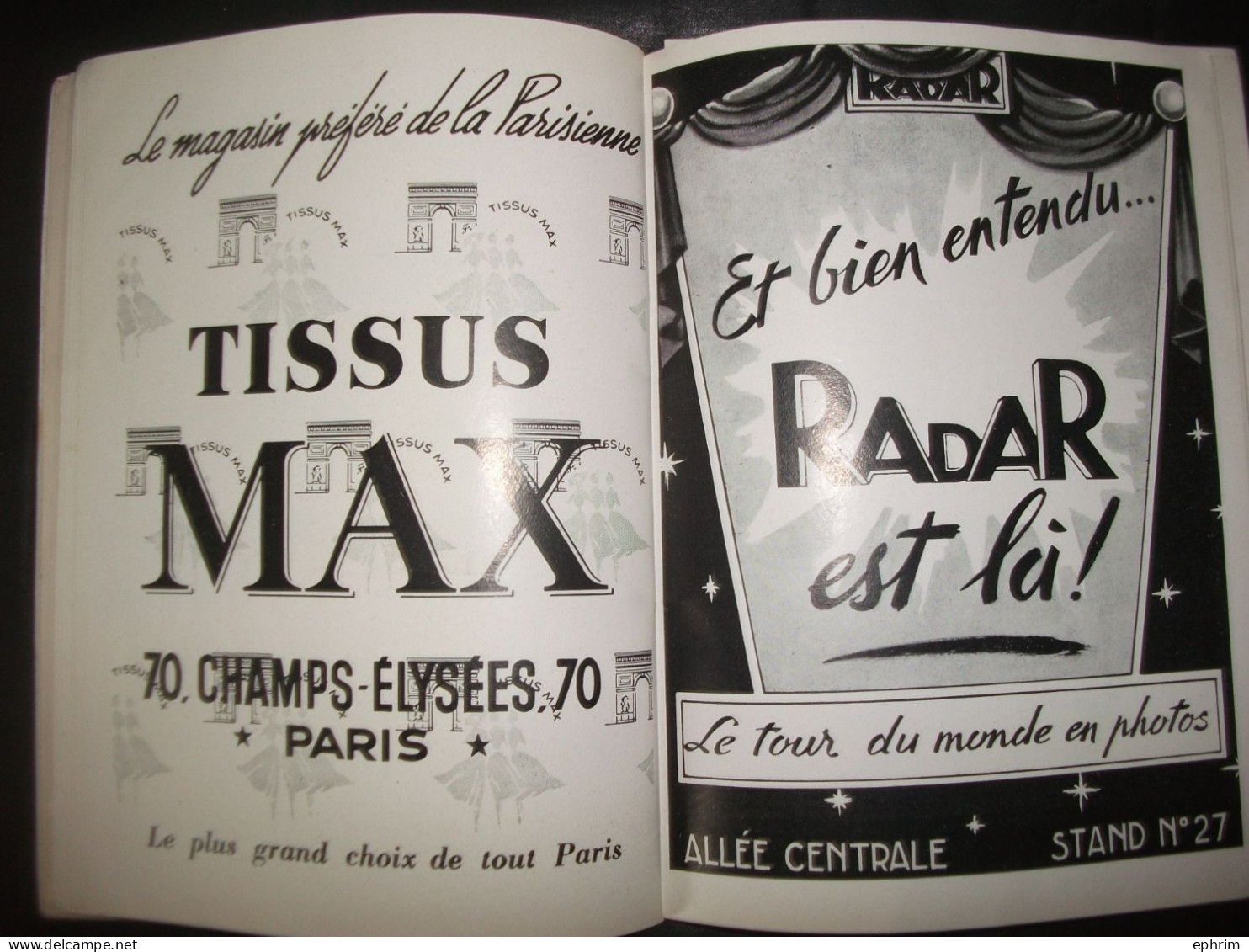 La Kermesse aux Etoiles 1954 Carnet d'Autographes Autographe Vedette Acteur Paul Meurisse Michel Galabru Micheline Dax..
