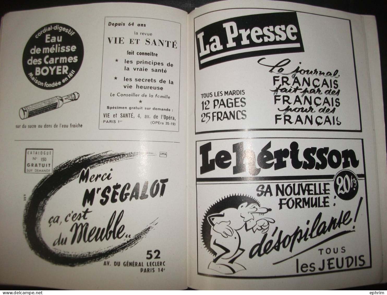 La Kermesse aux Etoiles 1954 Carnet d'Autographes Autographe Vedette Acteur Paul Meurisse Michel Galabru Micheline Dax..