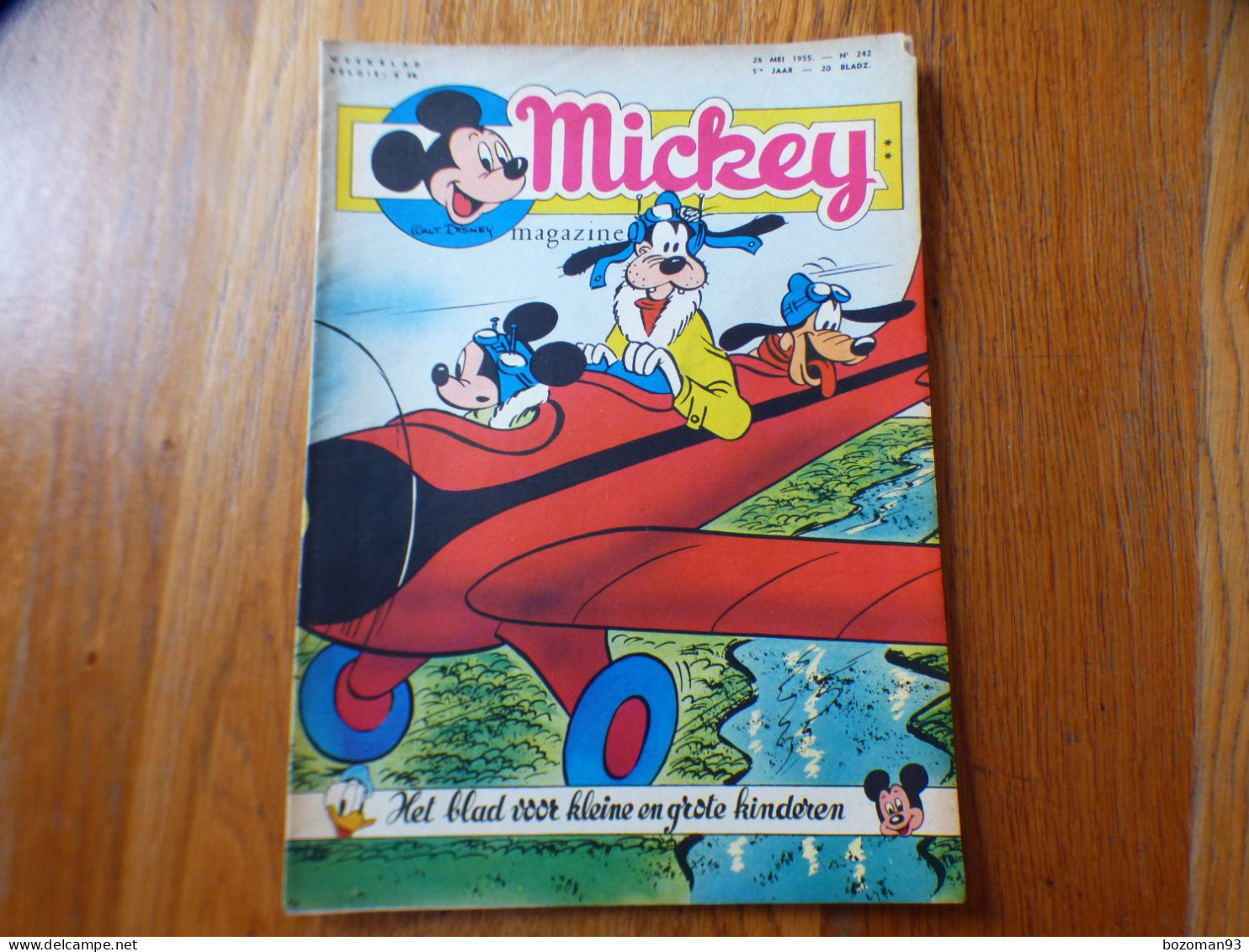 JOURNAL MICKEY BELGE N° 242 Du 26/05/1955 COVER MICKEY GOOFY ET PLUTO - Journal De Mickey