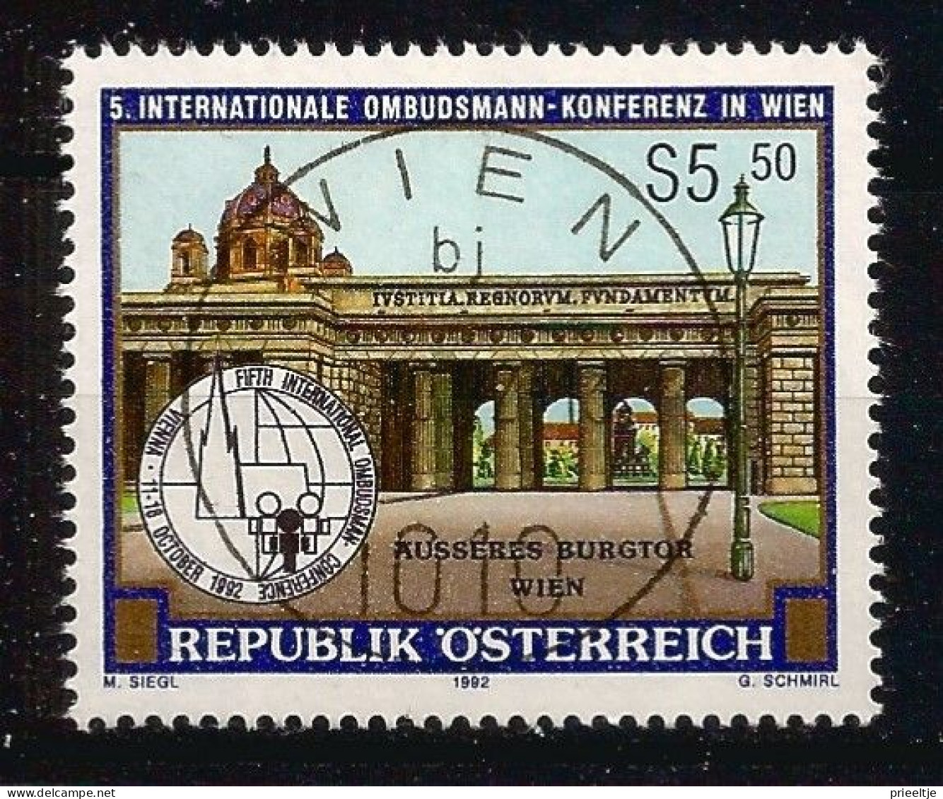 Austria - Oostenrijk 1992 Hofburg Gate Y.T. 1905 (0) - Used Stamps