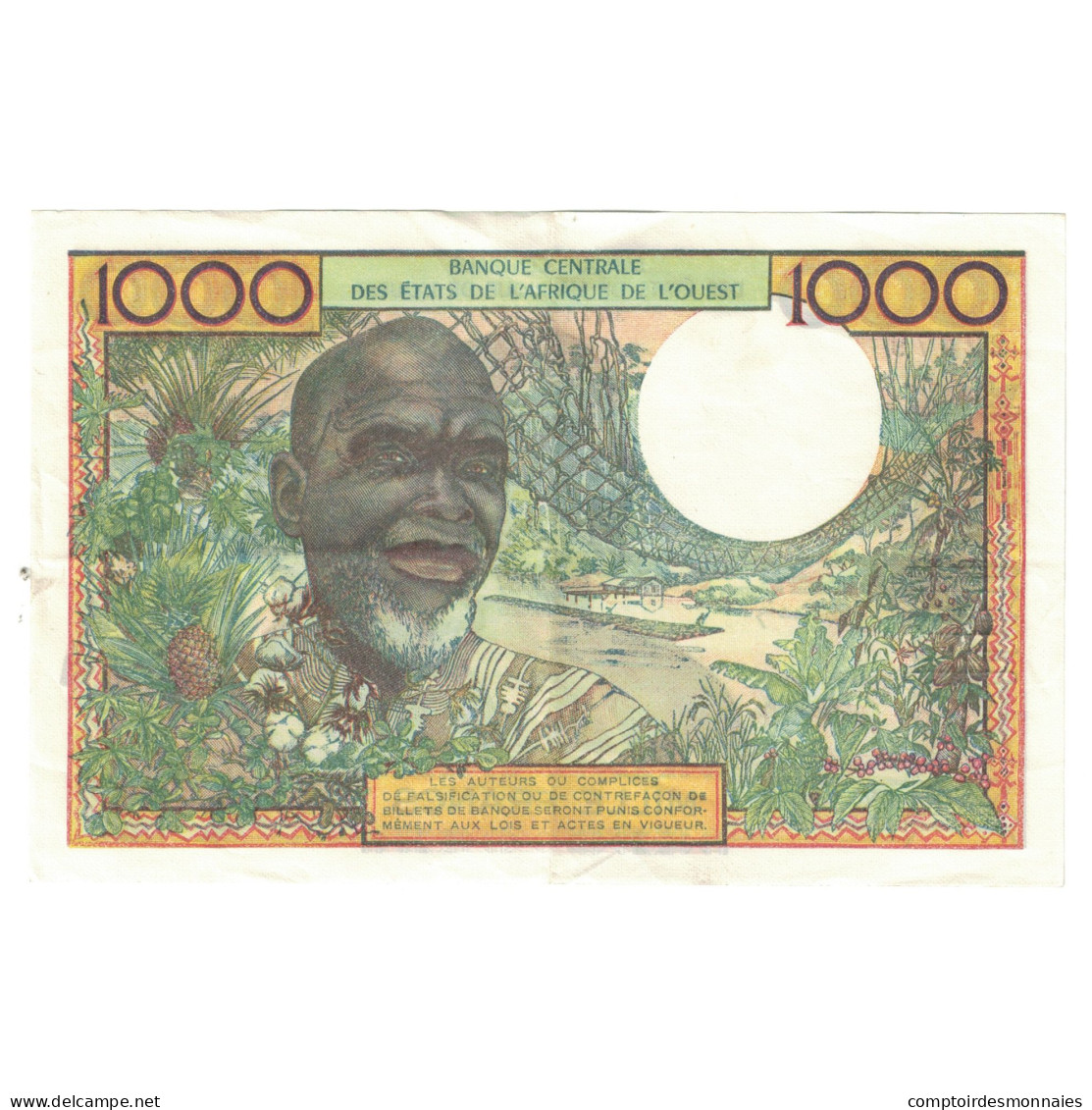 Billet, Communauté économique Des États De L'Afrique De L'Ouest, 1000 Francs - Sonstige – Afrika
