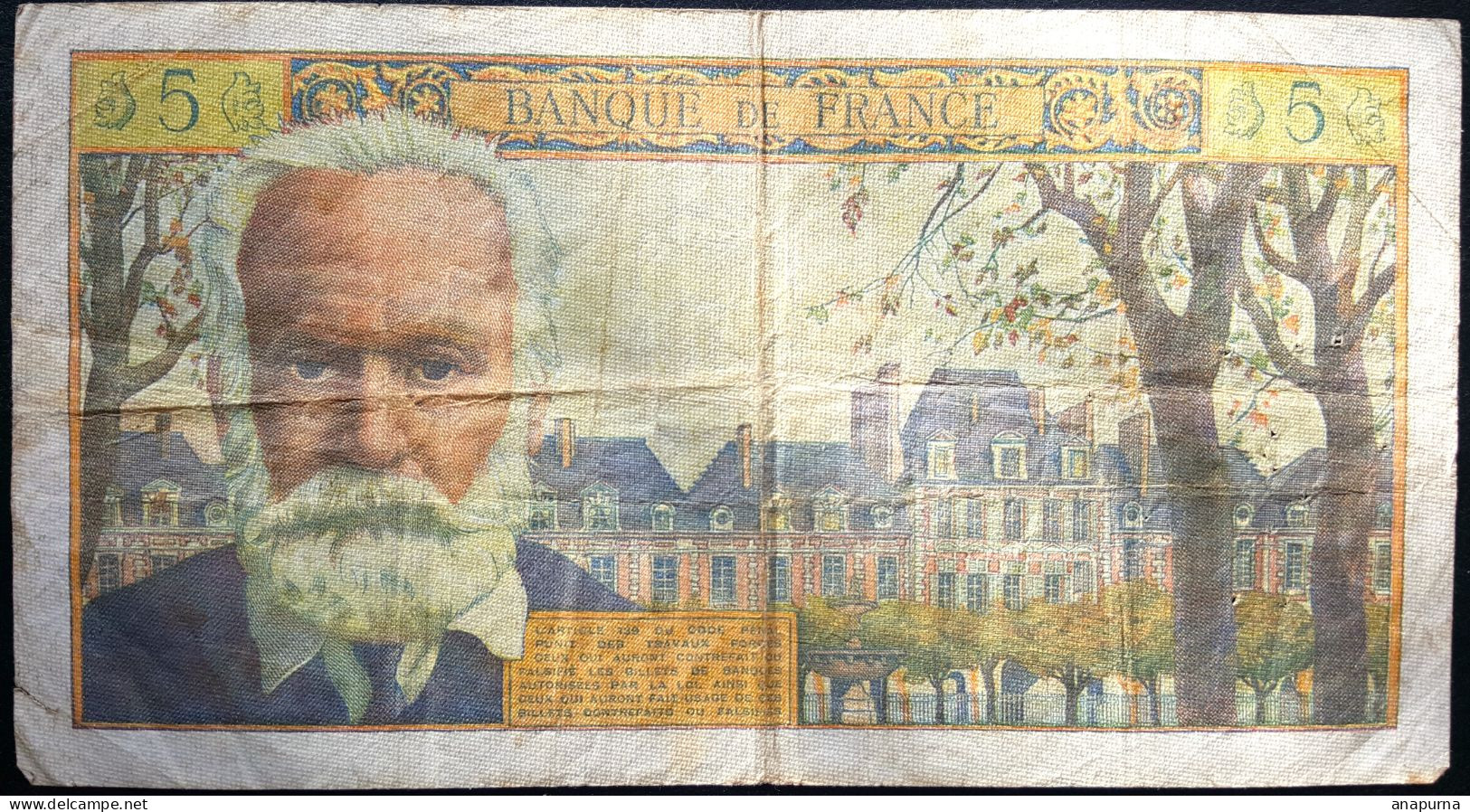 5 Nouveaux Francs VICTOR HUGO, 5 NF, 1959 - 5 NF 1959-1965 ''Victor Hugo''