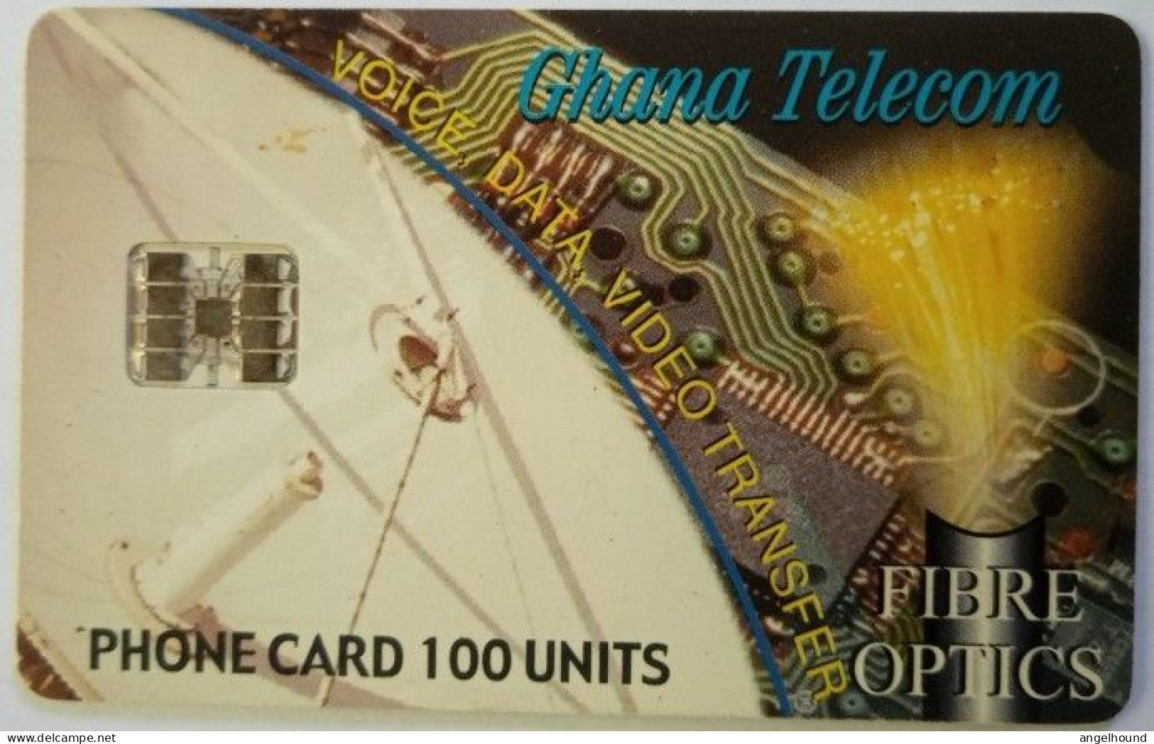 Ghana 100 Units Chip Card - Fiber Optics ( 04/00 ) - Ghana