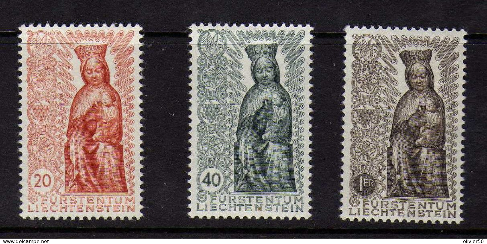 Liechtenstein - 1954 - Vierge En Bois -Neufs** - MNH  - - Unused Stamps