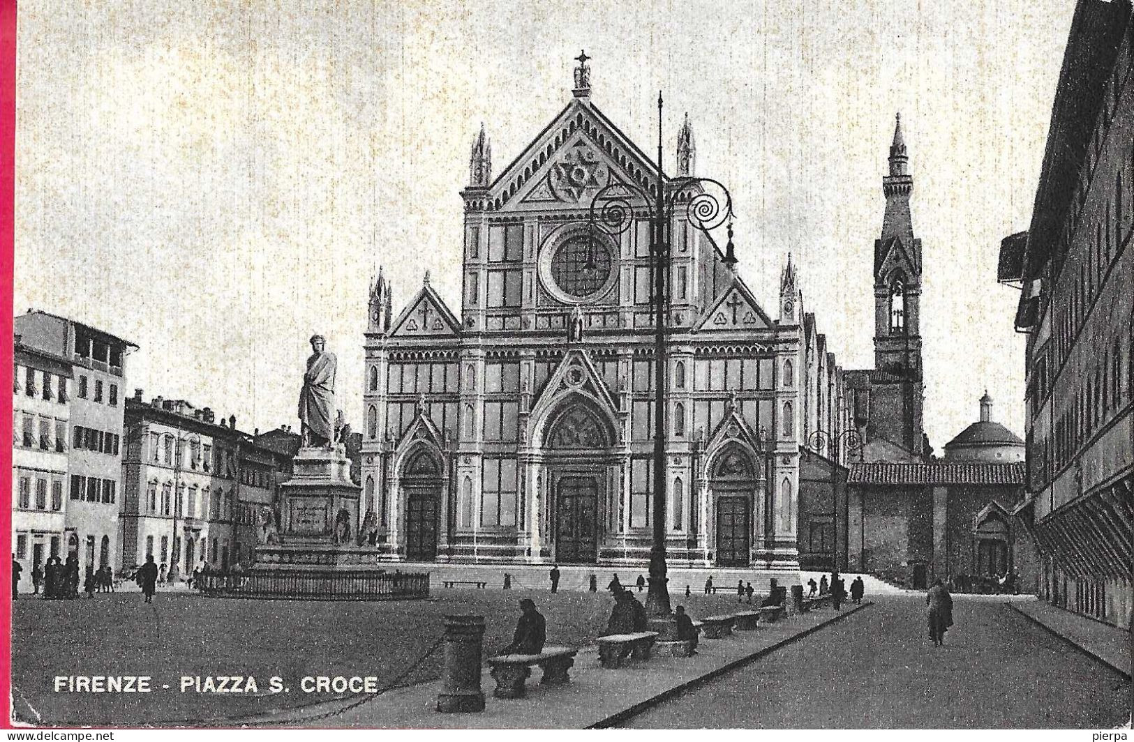 FIRENZE - PIAZZA S. CROCE - FORMATO PICCOLO - VIAGGIATA 1954 - Firenze