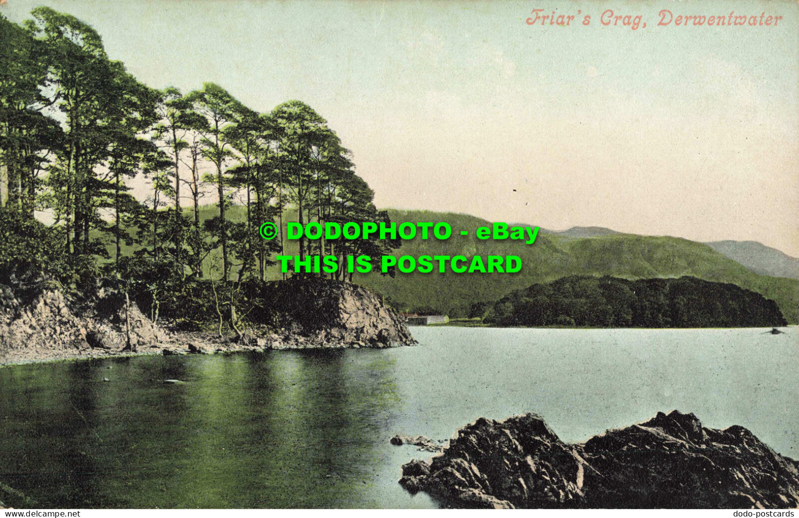 R559305 Derwentwater. Friar Crag. Valentine Series - Monde