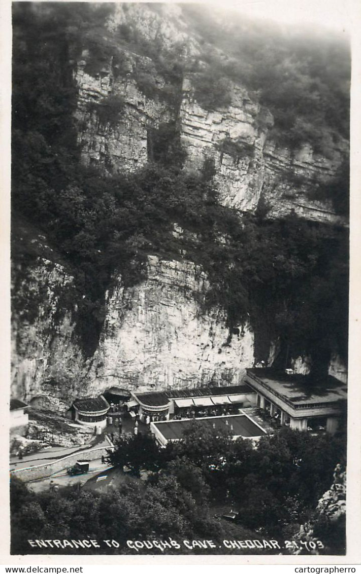 England Cheddar Entrance To Gough's Cave Aerial View - Cheddar