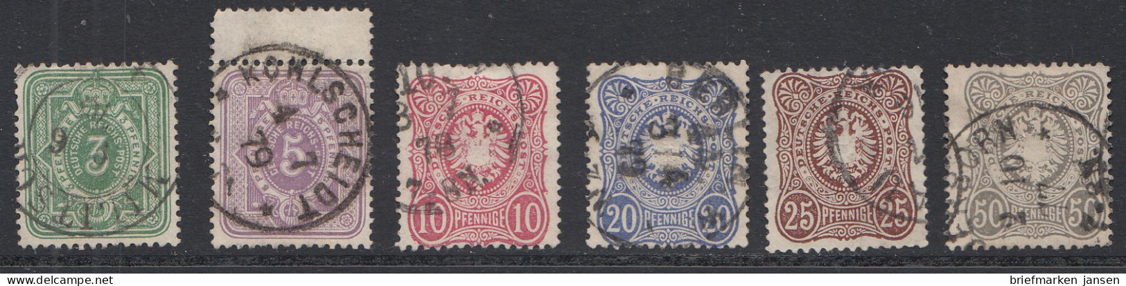 D,Dt.Reich Mi.Nr. 31 - 36 Reichsadler Im Oval, "Pfennige" - Unused Stamps